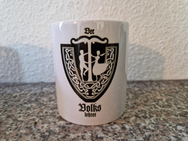 Emaille Tasse "Der Volkslehrer"